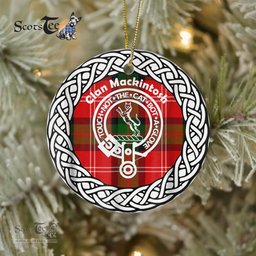 MacKintosh Scottish Clan Tartan Crest Badge Old Plaid Ornament Gift. Christmas Tree Ornament Tartan Ornament Great Christmas Ornaments Gift