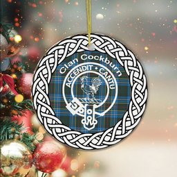 Cockburn Clan Tartan Crest Badge Plaid Ornament Gift. Christmas Tree Ornament Cockburn Clan Tartan Ornament Great Christmas Ornaments Gift