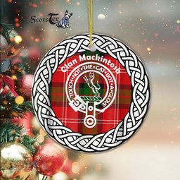 MacKintosh Scottish Clan Tartan Crest Badge Old Plaid Ornament Gift. Christmas Tree Ornament Tartan Ornament Great Christmas Ornaments Gift