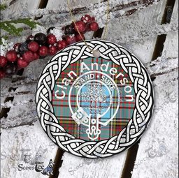 Anderson Clan Tartan Crest Badge Plaid Ornament Gift. Christmas Tree Ornament Anderson Clan Tartan Ornament Great Christmas Ornaments Gift