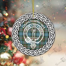 Cathcart Clan Tartan Crest Badge Plaid Ornament Gift. Christmas Tree Ornament Cathcart Clan Tartan Ornament Great Christmas Ornaments Gift