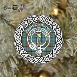 Cathcart Clan Tartan Crest Badge Plaid Ornament Gift. Christmas Tree Ornament Cathcart Clan Tartan Ornament Great Christmas Ornaments Gift