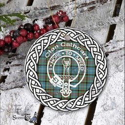 Cathcart Clan Tartan Crest Badge Plaid Ornament Gift. Christmas Tree Ornament Cathcart Clan Tartan Ornament Great Christmas Ornaments Gift