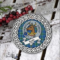 Keith Scottish Clan Tartan Crest Badge Old Plaid Ornament Gift. Christmas Tree Ornament Tartan Ornament Great Christmas Ornaments Gift