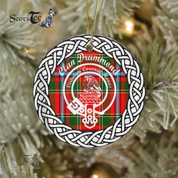 Drummond Clan Tartan Crest Badge Plaid Ornament Gift. Christmas Tree Ornament Tartan Ornament Great Christmas Ornaments Gift