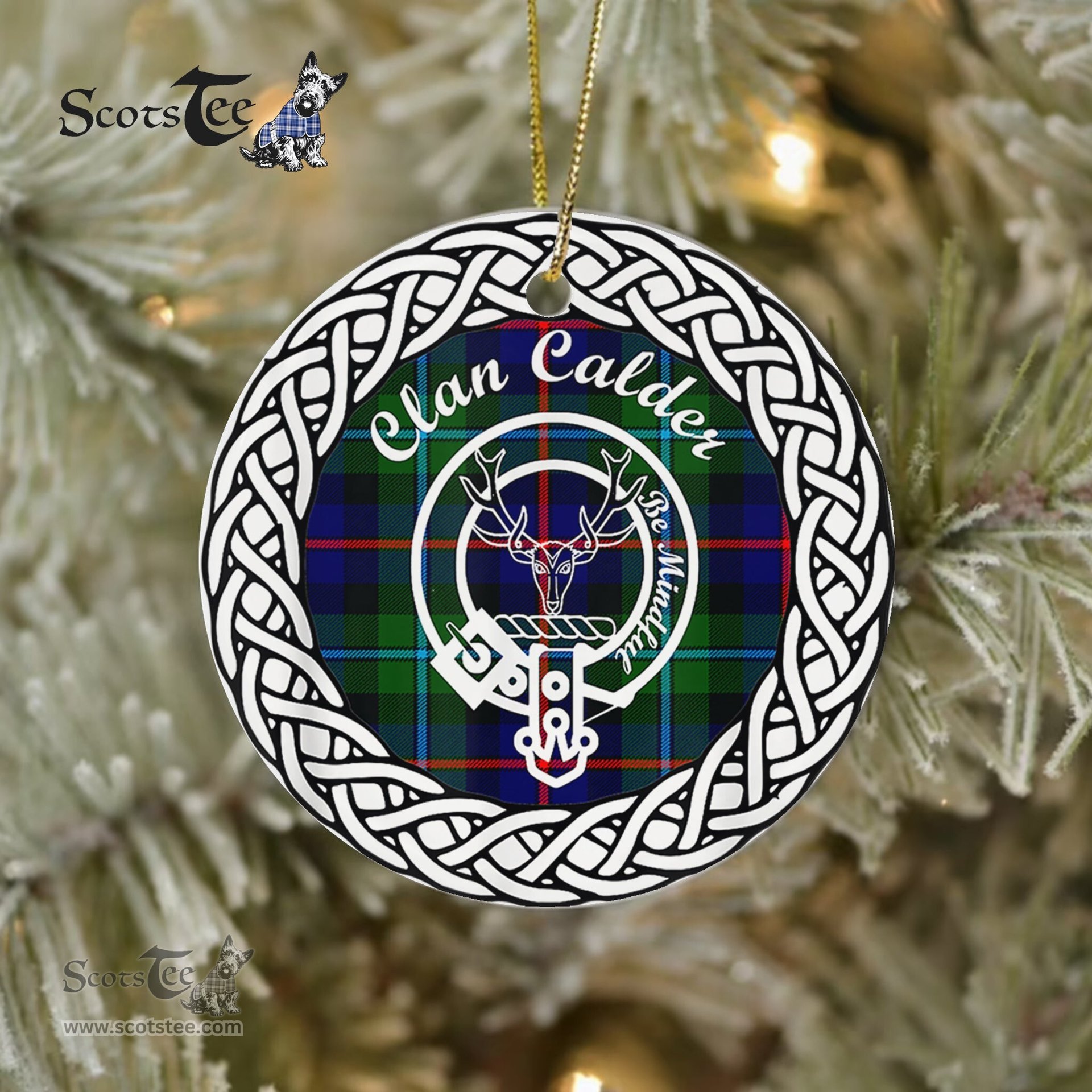 Calder Clan Tartan Crest Badge Plaid Ornament Gift. Christmas Tree Ornament Cleland Clan Tartan Ornament Great Calder Ornaments Gift