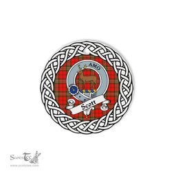 Scott Scottish Clan Crest and Celtic Tartan Ceramic Ornament Plaid Christmas Ornament Gifts