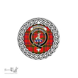 Monypenny Scottish Clan Crest and Celtic Tartan Ceramic Ornament Plaid Christmas Ornament Gifts