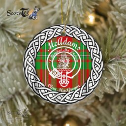 McAdams Scottish Clan Crest and Celtic Tartan Ceramic Ornament Plaid Christmas Ornament Gifts