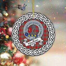 MacBain Scottish Clan Crest and Celtic Tartan Ceramic Ornament Plaid Christmas Ornament Gifts