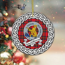 MacGillivray Scottish Clan Crest and Celtic Tartan Ceramic Ornament Plaid Christmas Ornament Gifts