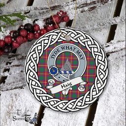 Haig Scottish Clan Crest and Celtic Tartan Ceramic Ornament Plaid Christmas Ornament Gifts