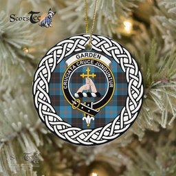 Garden Scottish Clan Crest and Celtic Tartan Ceramic Ornament Plaid Christmas Ornament Gifts