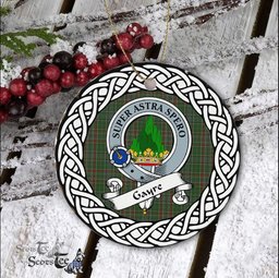 Gayre Scottish Clan Crest and Celtic Tartan Ceramic Ornament Plaid Christmas Ornament Gifts
