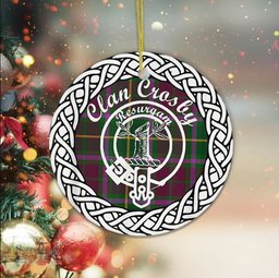 Crosby Tartan Ceramic Ornament Crosby Scottish Clan Crest Badge and Celtic Christmas Ornament Gifts