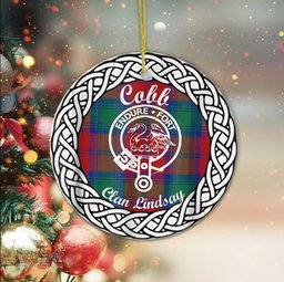 Cobb Tartan Ceramic Ornament Cobb Scottish Clan Crest Badge and Celtic Christmas Ornament Gifts