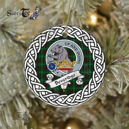Beveridge Tartan Ceramic Ornament Beveridge Scottish Clan Crest Badge and Celtic Christmas Ornament Gifts