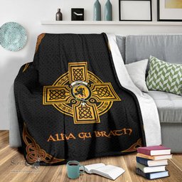 Scottish Little Crest Black Celtic Cross Premium Blanket - Tartan Plaid Blankets Scottish Plaid Tartan Plaid - ScotsTee - scotstee.com