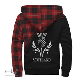 Scottish Cunningham Tartan Sherpa Hoodie with Family Crest Curve Style Tartan Fleece Hoodie Scottish Plaid Tartan Plaid - ScotsTee - scotstee.com
