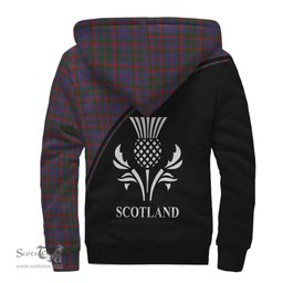 Scottish Cumming Tartan Sherpa Hoodie with Family Crest Curve Style Tartan Fleece Hoodie Scottish Plaid Tartan Plaid - ScotsTee - scotstee.com