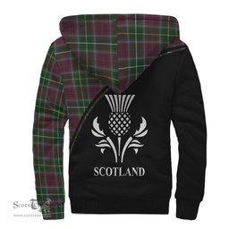 Scottish Crosbie Tartan Sherpa Hoodie with Family Crest Curve Style Tartan Fleece Hoodie Scottish Plaid Tartan Plaid - ScotsTee - scotstee.com