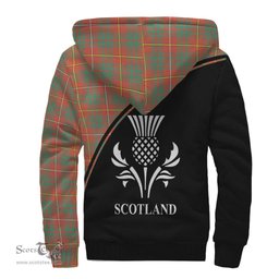 Scottish Bruce Ancient Tartan Sherpa Hoodie with Family Crest Curve Style Tartan Fleece Hoodie Scottish Plaid Tartan Plaid - ScotsTee - scotstee.com