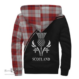 Scottish Cunningham Dress Tartan Sherpa Hoodie with Family Crest Curve Style Tartan Fleece Hoodie Scottish Plaid Tartan Plaid - ScotsTee - scotstee.com