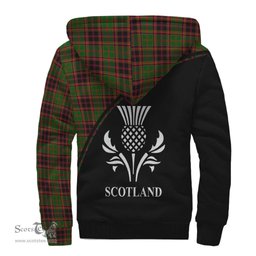 Scottish Buchan Modern Tartan Sherpa Hoodie with Family Crest Curve Style Tartan Fleece Hoodie Scottish Plaid Tartan Plaid - ScotsTee - scotstee.com