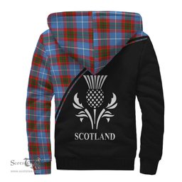 Scottish Congilton Tartan Sherpa Hoodie with Family Crest Curve Style Tartan Fleece Hoodie Scottish Plaid Tartan Plaid - ScotsTee - scotstee.com