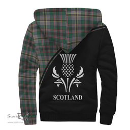 Scottish Craig Ancient Tartan Sherpa Hoodie with Family Crest Curve Style Tartan Fleece Hoodie Scottish Plaid Tartan Plaid - ScotsTee - scotstee.com