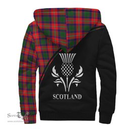 Scottish Charteris Tartan Sherpa Hoodie with Family Crest Curve Style Tartan Fleece Hoodie Scottish Plaid Tartan Plaid - ScotsTee - scotstee.com