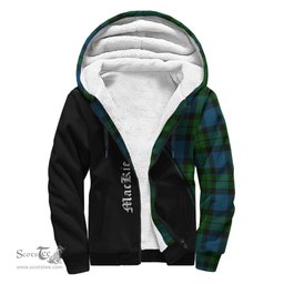 Scottish MacKie Tartan Sherpa Hoodie with Family Crest Curve Style Tartan Fleece Hoodie Scottish Plaid Tartan Plaid - ScotsTee - scotstee.com
