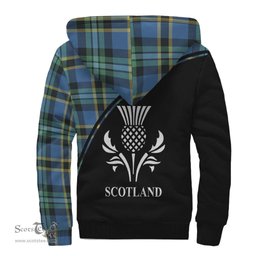 Scottish Hope Ancient Tartan Sherpa Hoodie with Family Crest Curve Style Tartan Fleece Hoodie Scottish Plaid Tartan Plaid - ScotsTee - scotstee.com
