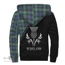 Scottish MacKenzie Ancient Tartan Sherpa Hoodie with Family Crest Curve Style Tartan Fleece Hoodie Scottish Plaid Tartan Plaid - ScotsTee - scotstee.com