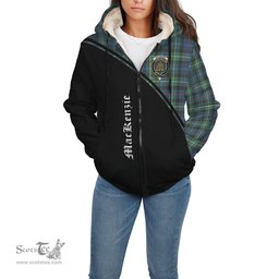 Scottish MacKenzie Ancient Tartan Sherpa Hoodie with Family Crest Curve Style Tartan Fleece Hoodie Scottish Plaid Tartan Plaid - ScotsTee - scotstee.com