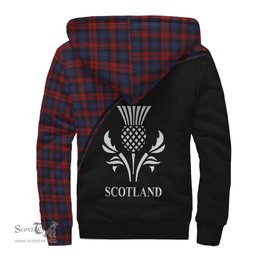 Scottish MacLachlan Tartan Sherpa Hoodie with Family Crest Curve Style Tartan Fleece Hoodie Scottish Plaid Tartan Plaid - ScotsTee - scotstee.com