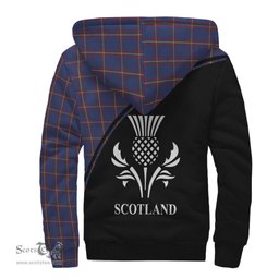 Scottish MacLaine of Lochbuie Tartan Sherpa Hoodie with Family Crest Curve Style Tartan Fleece Hoodie Scottish Plaid Tartan Plaid - ScotsTee - scotstee.com