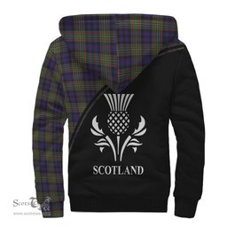 Scottish MacLellan Tartan Sherpa Hoodie with Family Crest Curve Style Tartan Fleece Hoodie Scottish Plaid Tartan Plaid - ScotsTee - scotstee.com