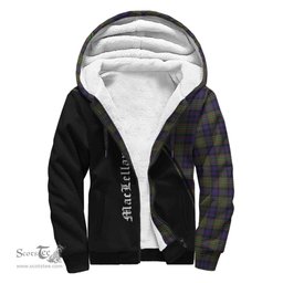 Scottish MacLellan Tartan Sherpa Hoodie with Family Crest Curve Style Tartan Fleece Hoodie Scottish Plaid Tartan Plaid - ScotsTee - scotstee.com