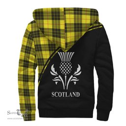 Scottish MacLeod of Lewis Modern Tartan Sherpa Hoodie with Family Crest Curve Style Tartan Fleece Hoodie Scottish Plaid Tartan Plaid - ScotsTee - scotstee.com