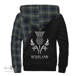 Scottish Davidson of Tulloch Dress Tartan Sherpa Hoodie with Family Crest Curve Style Tartan Fleece Hoodie Scottish Plaid Tartan Plaid - ScotsTee - scotstee.com