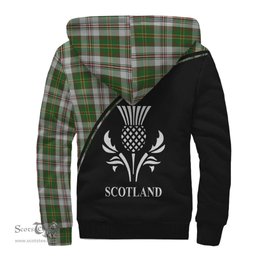 Scottish Hay White Dress Tartan Sherpa Hoodie with Family Crest Curve Style Tartan Fleece Hoodie Scottish Plaid Tartan Plaid - ScotsTee - scotstee.com