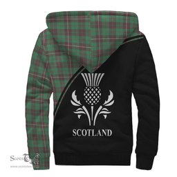 Scottish MacKinnon Hunting Ancient Tartan Sherpa Hoodie with Family Crest Curve Style Tartan Fleece Hoodie Scottish Plaid Tartan Plaid - ScotsTee - scotstee.com