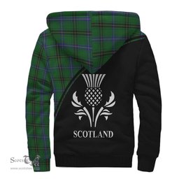 Scottish MacKendrick Tartan Sherpa Hoodie with Family Crest Curve Style Tartan Fleece Hoodie Scottish Plaid Tartan Plaid - ScotsTee - scotstee.com