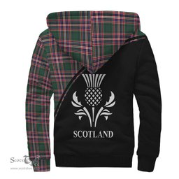 Scottish MacFarlane Hunting Modern Tartan Sherpa Hoodie with Family Crest Curve Style Tartan Fleece Hoodie Scottish Plaid Tartan Plaid - ScotsTee - scotstee.com