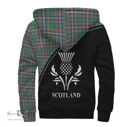 Scottish MacFarlane Hunting Ancient Tartan Sherpa Hoodie with Family Crest Curve Style Tartan Fleece Hoodie Scottish Plaid Tartan Plaid - ScotsTee - scotstee.com