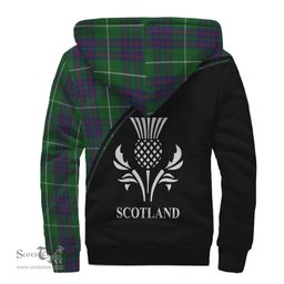 Scottish MacIntyre Hunting Tartan Sherpa Hoodie with Family Crest Curve Style Tartan Fleece Hoodie Scottish Plaid Tartan Plaid - ScotsTee - scotstee.com