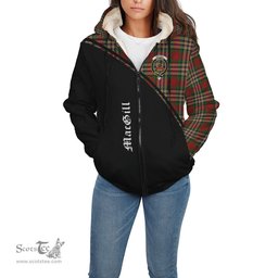 Scottish MacGill Tartan Sherpa Hoodie with Family Crest Curve Style Tartan Fleece Hoodie Scottish Plaid Tartan Plaid - ScotsTee - scotstee.com