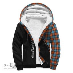 Scottish MacLachlan Ancient Tartan Sherpa Hoodie with Family Crest Curve Style Tartan Fleece Hoodie Scottish Plaid Tartan Plaid - ScotsTee - scotstee.com