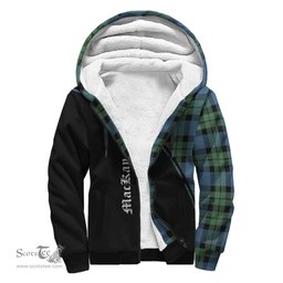 Scottish MacKay Ancient Tartan Sherpa Hoodie with Family Crest Curve Style Tartan Fleece Hoodie Scottish Plaid Tartan Plaid - ScotsTee - scotstee.com